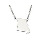 Personalized Sterling Silver Missouri Pendant Necklace