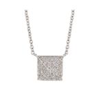 Diamonart Cubic Zirconia Sterling Silver Pyramid Cluster Necklace