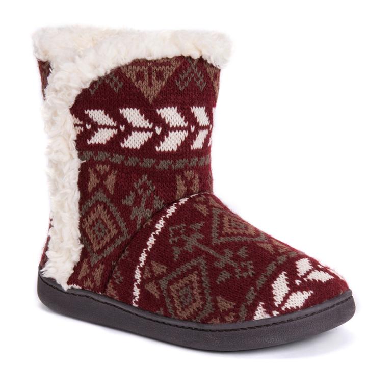 Muk Luks Womens Cheyenne Bootie Slippers