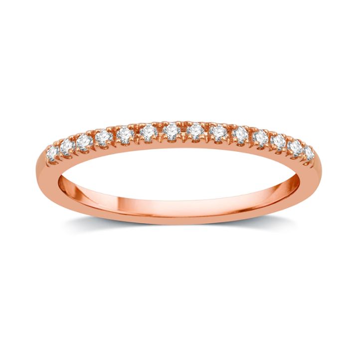 Modern Bride Signature Womens 1/7 Ct. T.w. Genuine White Diamond 14k Gold Wedding Band