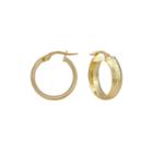 14k Yellow Gold Polished And Diamond-cut 19mm Hoop Earrings