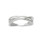 1/7 Ct. T.w. Diamond Sterling Silver Crisscross Ring