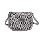 Waverly Black White Ikat Quilted Small Crossbody Bag