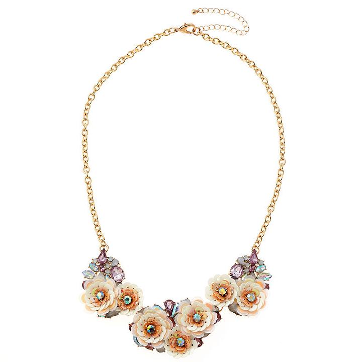 Bijoux Bar Womens Clear Collar Necklace