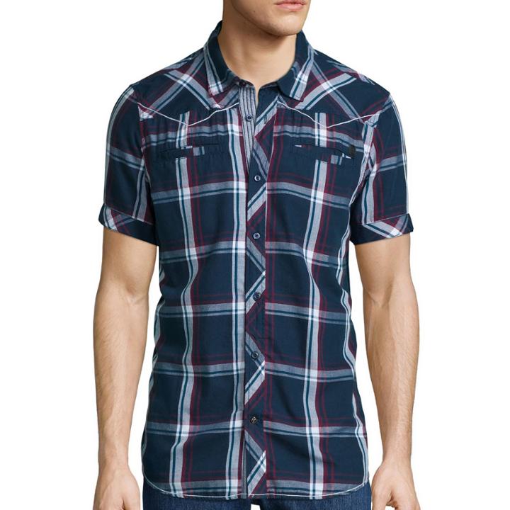 I Jeans By Buffalo Short-sleeve Sanded Denim Top
