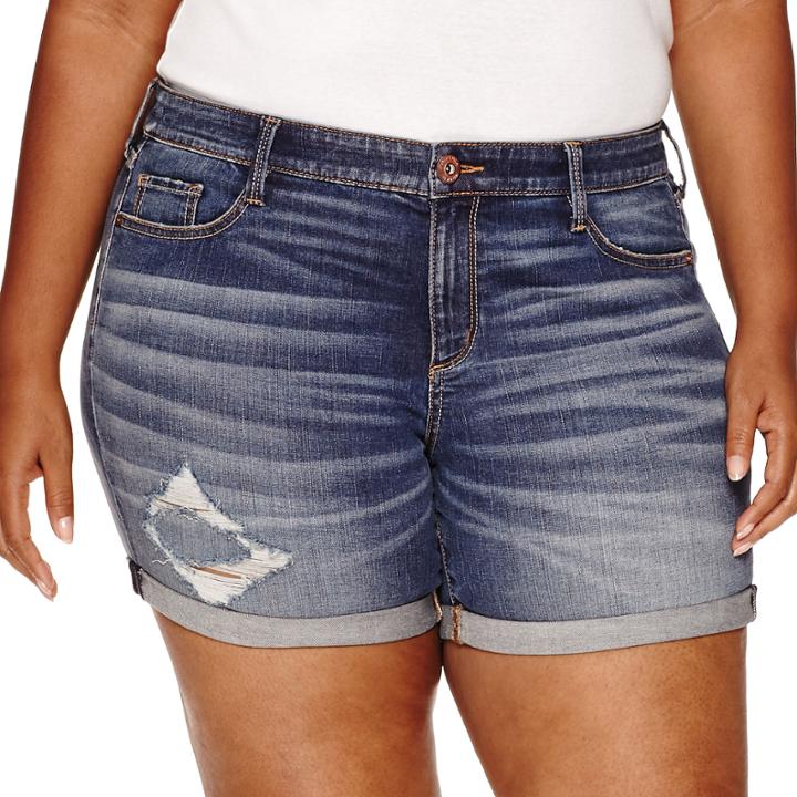 Arizona Denim Shorts-juniors Plus