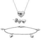 Sterling Silver Heart 3-pc. Jewelry Set