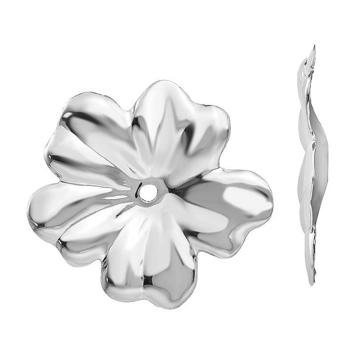 14k White Gold Flower Earring Jackets