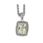 Shey Couture Genuine Green Quartz Sterling Silver Pendant Necklace