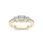 2 Ct. T.w. Diamond 14k Yellow Gold 3-stone Engagement Ring