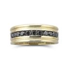 Mens 1 Ct. T.w. Black Diamond Ring 14k Gold Over Sterling Silver