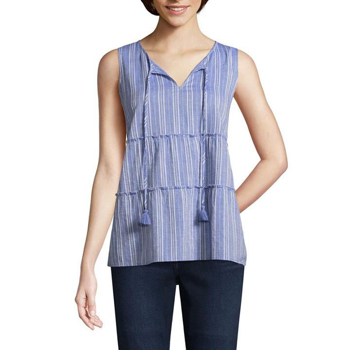 St. John's Bay Dobby Tank Top