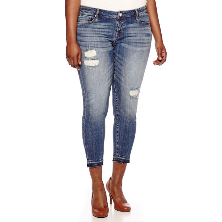 Yaso Released Hem Skinny Jeans - Juniors Plus