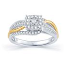 1/2 Ct. T.w. Diamond 14k Tw-tone Gold Engagement Ring