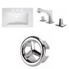 30-in. W 3h8-in. Ceramic Top Set In White Color -cupc Faucet Incl.