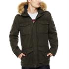 Levi's Cotton Parka With Faux Fur-trimmed Hood