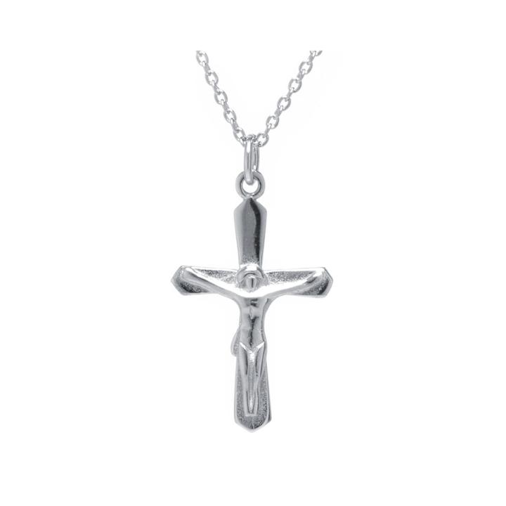 Silver Treasures™ Sterling Silver Crucifix Pendant Necklace