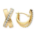 Diamond Fascination&trade; 14k Yellow Gold X Earrings