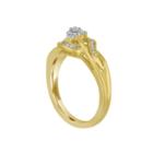 Womens 1/10 Ct. T.w. White Diamond Gold Over Silver Cocktail Ring