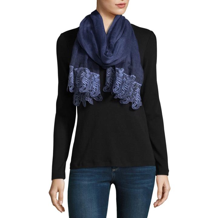 Mixit Lace Trime Oblong Scarf