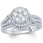 Womens 1 Ct. T.w. Genuine White Diamond 10k Gold Bridal Set
