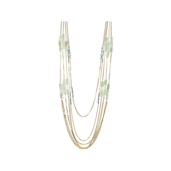 Rox By Alexa Jade & Green Glass Station 5-row Necklace