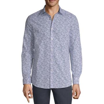 Axist Long Sleeve Floral Button-front Shirt
