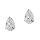 Cz By Kenneth Jay Lane 10 Ct. T.w. Rhodium-plated Pear Stud Earrings