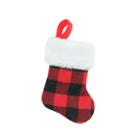 7 Alpine Chic Red And Black Shepherd's Check Print Christmas Stocking With White Faux Fur Cuff