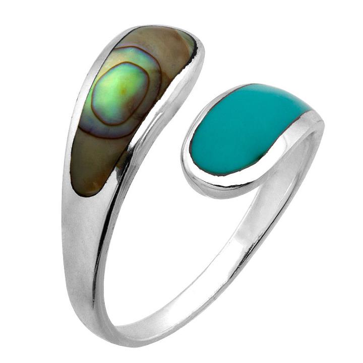 Sparkle Allure 5850 Sparkle Allurecarded Rings Womens Lab Created Blue Silver Over Brass Bypass Ring