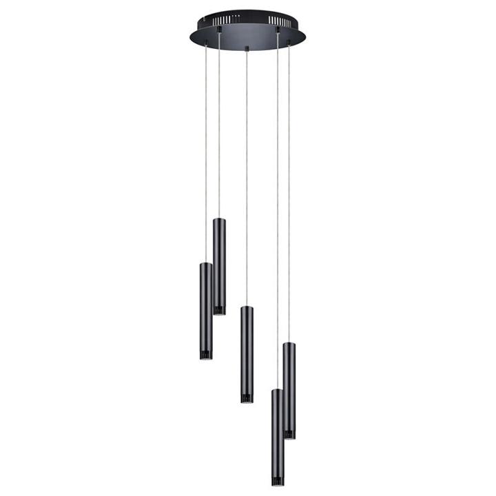 Eglo Raparo Led 13 Inch Black Chrome Multi Light Pendant Ceiling Light