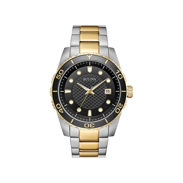 Bulova Mens Two Tone Strap Watch-98a199
