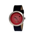 Simplify Unisex The 300 Black Leather-band Watch With Date Sim0305