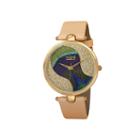 Burgi Womens Multicolor Crystal-dial Watch