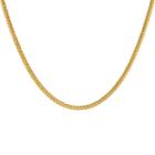 Steeltime 18k Gold Over Stainless Steel Wheat 24 Inch Chain Necklace
