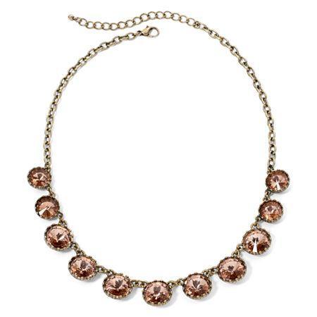 Arizona Peach Crystal Link Necklace