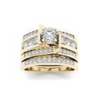 1 1/4 Ct. T.w. Diamond 14k Yellow Gold Bridal Ring Set