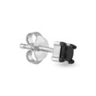 Mens 1/10 Ct. T.w. Color-enhanced Black Diamond 14k White Gold Stud Earring