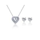 Womens 2-pc. 5 Ct. T.w. White Cubic Zirconia Sterling Silver Jewelry Set