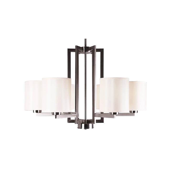 Falcon 6-light Silver Chandelier