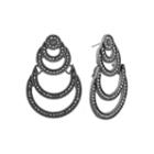 Liz Claiborne Gray Chandelier And Hematite Earrings