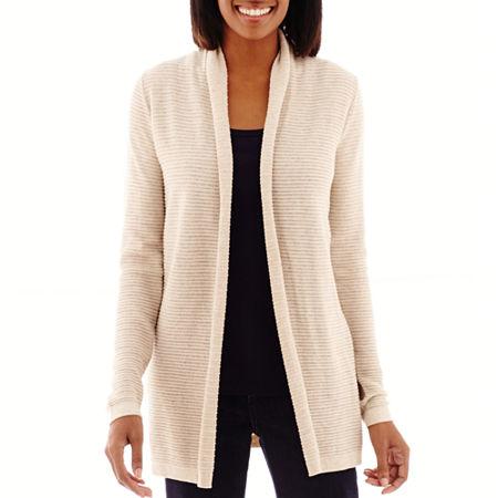 St. John's Bay Long-sleeve Flyaway Cardigan