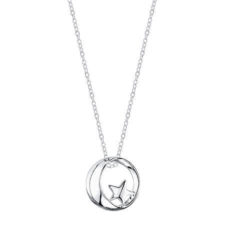 Footnotes Sterling Silver Love You To The Moon Pendant Necklace