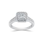 Womens 3/4 Ct. T.w. Multi-shape White Diamond 10k Gold Engagement Ring