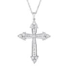 Trumiracle 1/4 Ct. T.w. Diamond Sterling Silver Cross Pendant Necklace