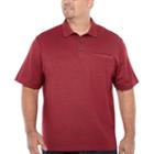 Van Heusen Short Sleeve Flex Solid Tipped Polo Knit Shirt Big And Tall