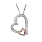 Silver Enchantment&trade; Cubic Zirconia Heart Pendant Necklace