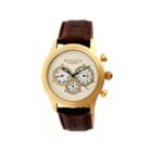 Heritor Automatic Earnhardt Mens Leather Day & Date-gold Tone/silver Tone Watch