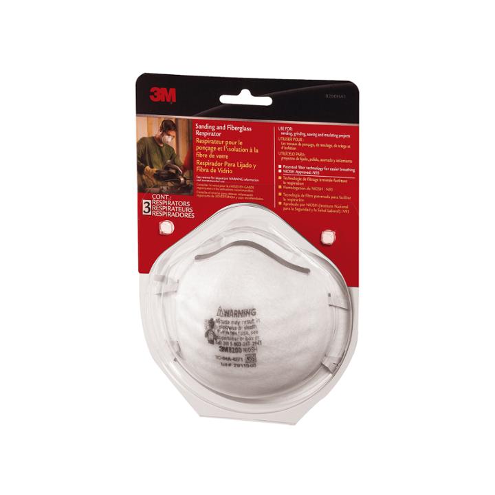 3m 8200ha1-a Sanding And Fiberglass Respirator 3 Pack