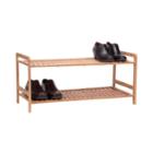 Household Essentials 2-tier Bamboo Shoe Rack